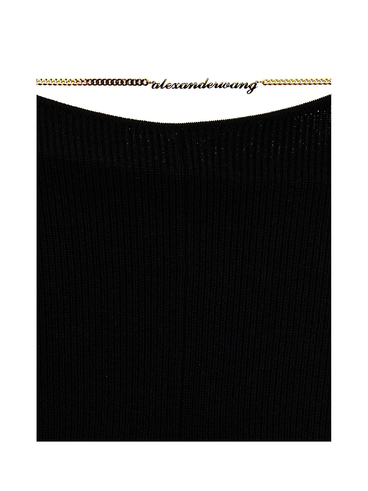 alexanderwang Gold Nameplate Chain Pants Black