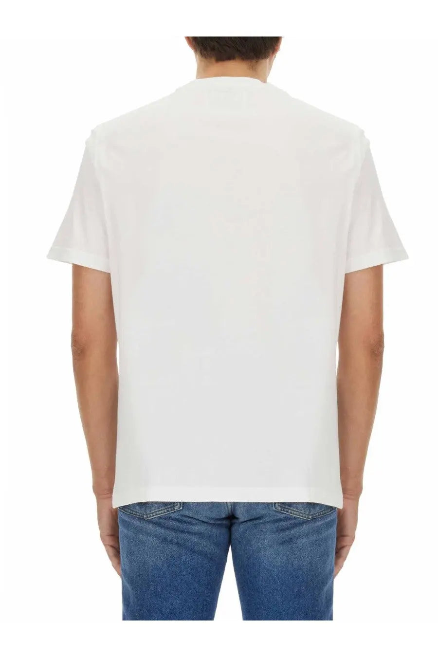 Golden goose men’s white cotton t-shirt with simple crew neck and short sleeves