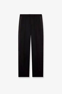 Black pleated Golden Goose men’s Pablo virgin wool trousers with sleek tailored fit
