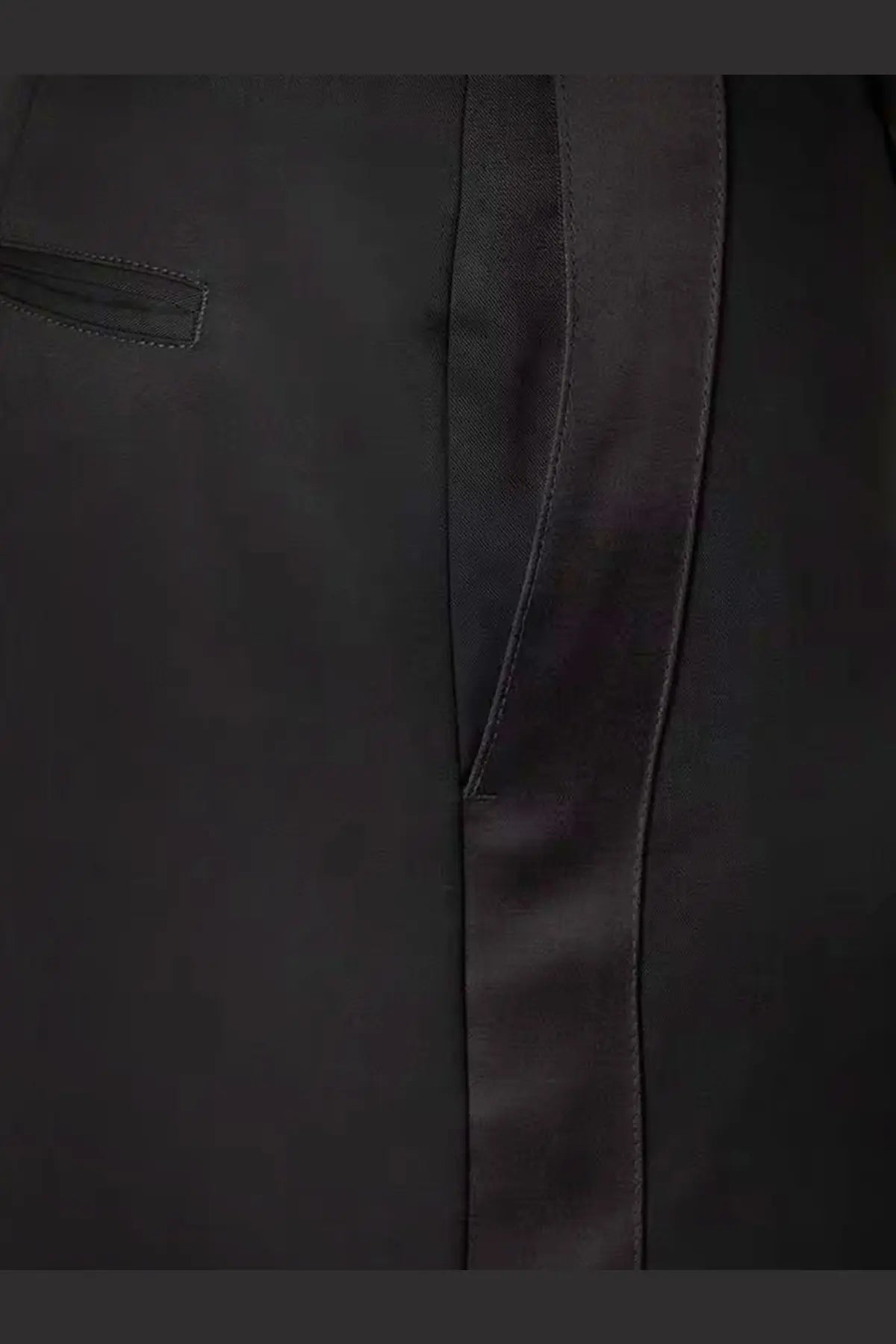 Golden goose men’s pablo virgin wool trousers black featuring black satin trim along the side seam