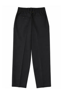 Golden Goose men’s pantalone in lana black high-waisted trousers with elastic waistband and subtle front pockets