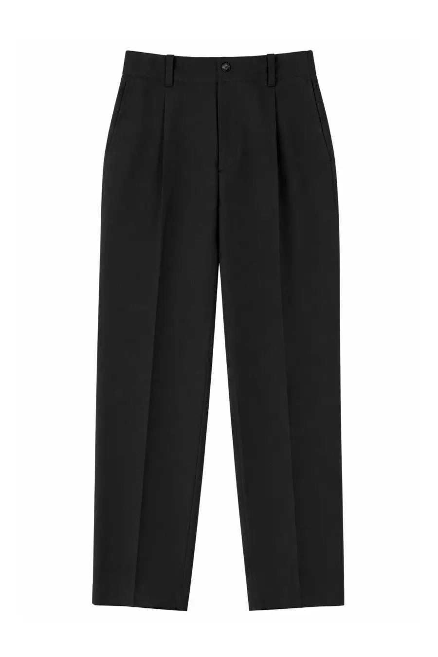 Golden Goose men’s pantalone in lana black sleek black pleated trousers with tailored fit and subtle stitching details
