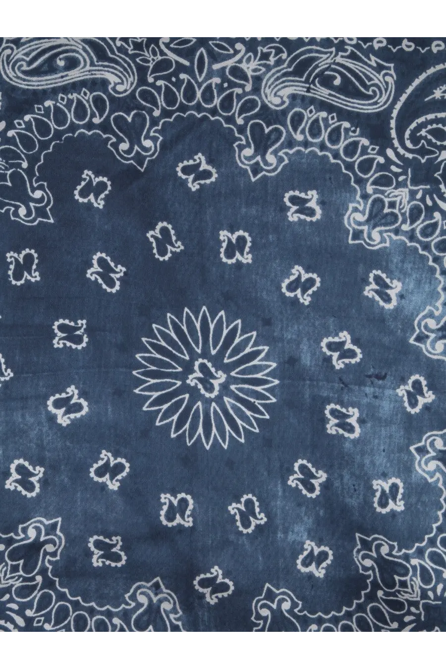 Golden Goose men’s scarf blue navy bandana with white paisley and floral pattern for stylish wear