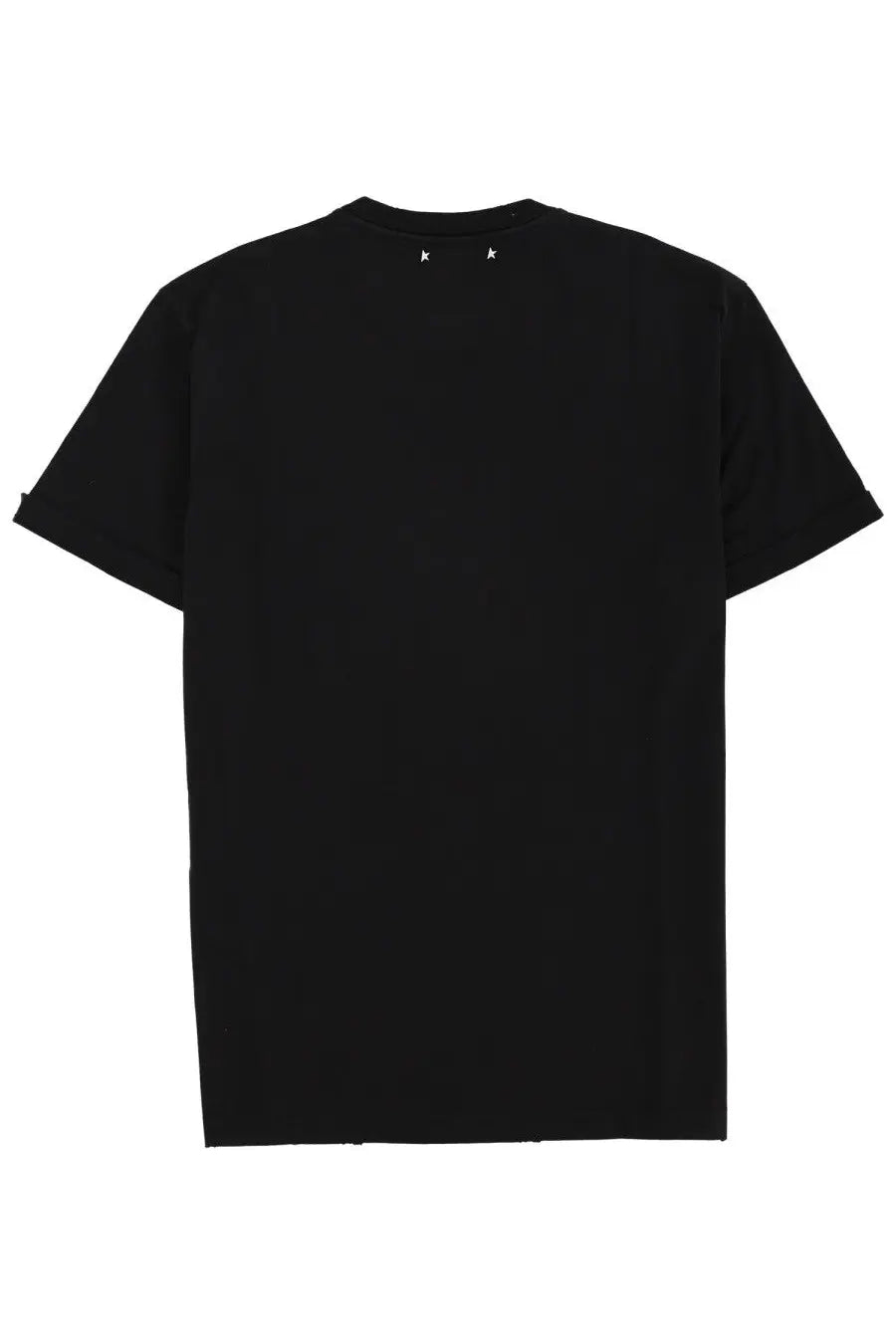 Golden goose men’s black short-sleeved t-shirt with a subtle white logo detail at the neckline