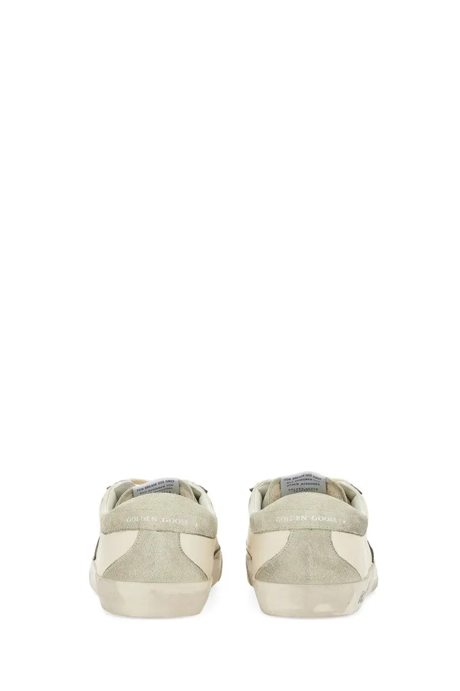 Golden Goose men’s sneaker Superstar white cream suede and canvas low-top with distressed vintage finish