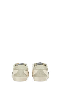 Golden Goose men’s sneaker Superstar white cream suede and canvas low-top with distressed vintage finish