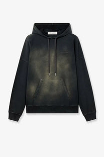 Golden Goose unisex Melissa cotton sweatshirt black with a subtle black gradient fade and brand name embroidered on the chest