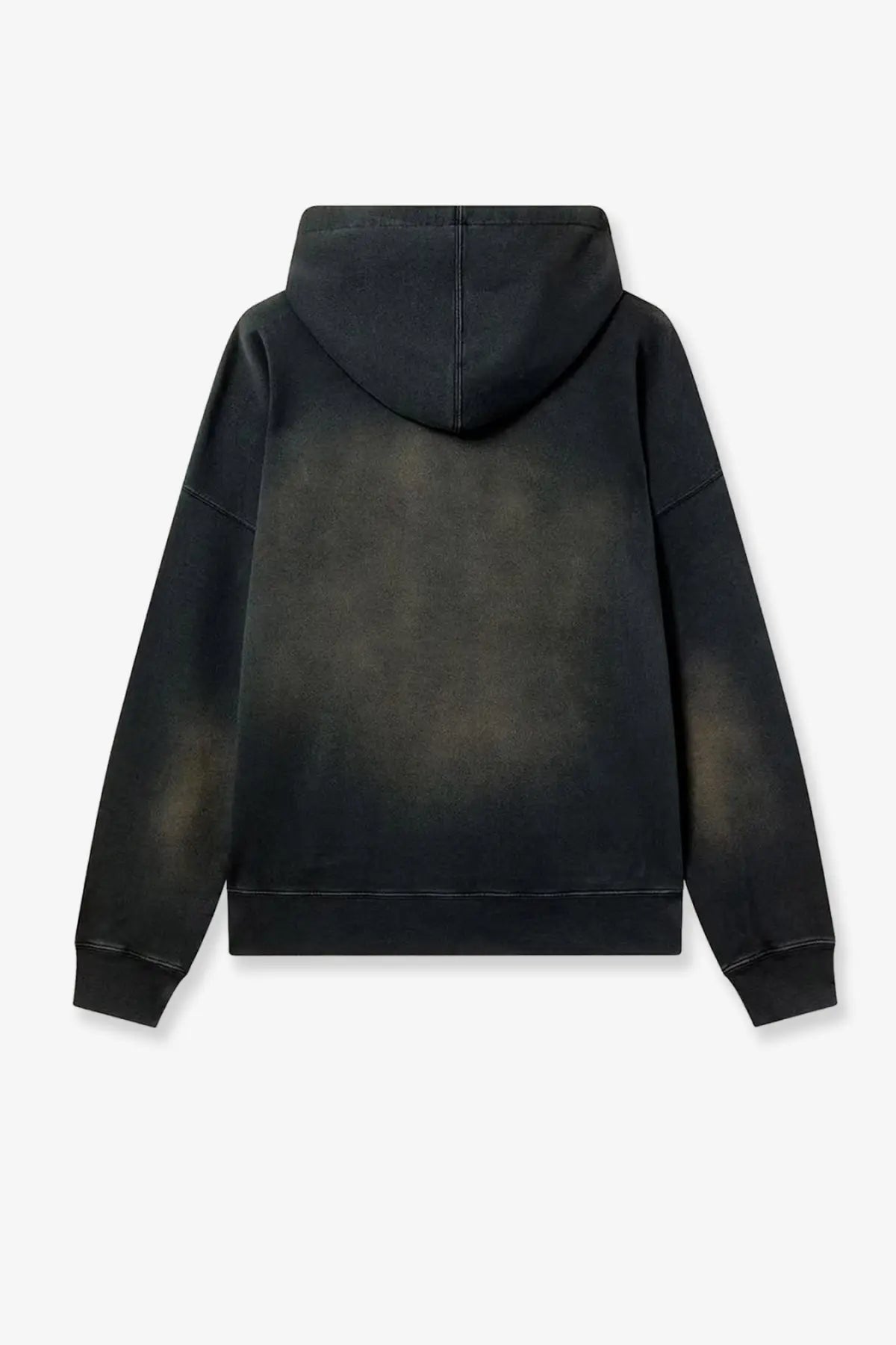Golden goose unisex melissa black cotton sweatshirt with faded distressed wash effect in hoodie style