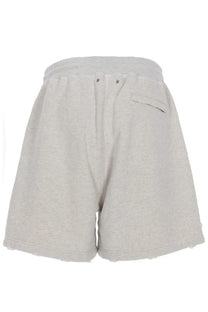 Golden Goose women’s heather gray cotton sweatshorts with relaxed fit and frayed hem for casual wear