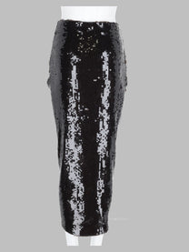 ROTATE Birger Christensen Women's Gonna Annodata Con Paillettes Brown