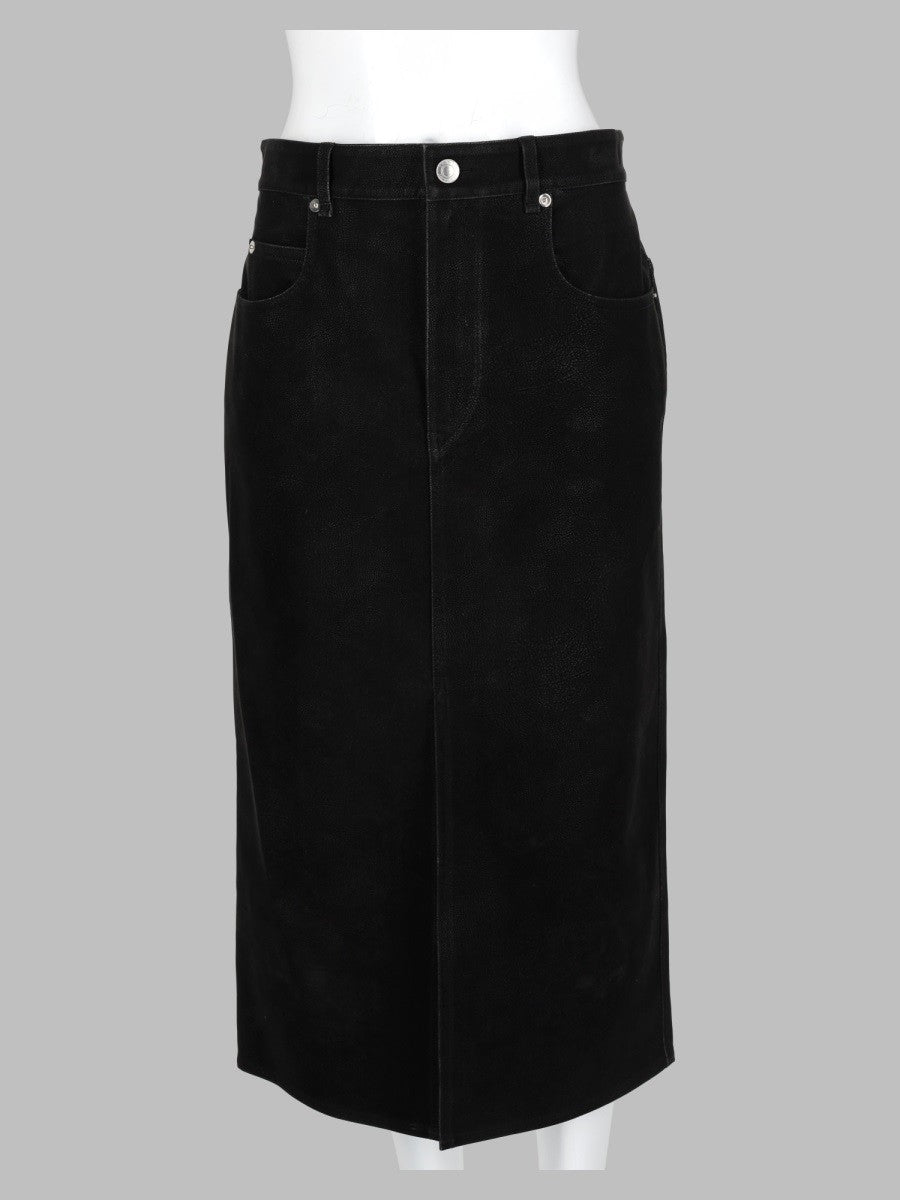 Isabel Marant Étoile Women's Gonna Bisane in Ecopelle Black