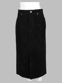 Isabel Marant Étoile Women's Gonna Bisane in Ecopelle Black