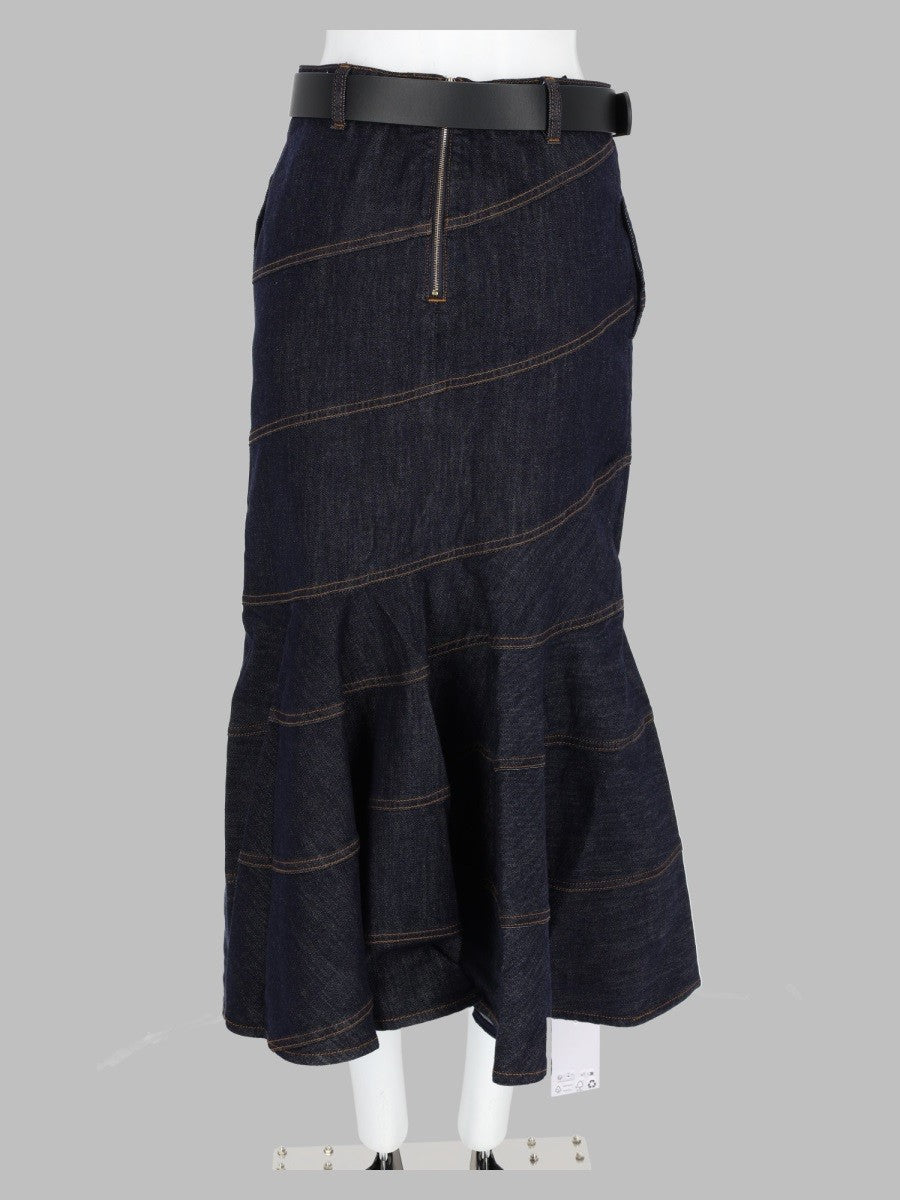 self-portrait Women's Gonna Midi in Denim Blue