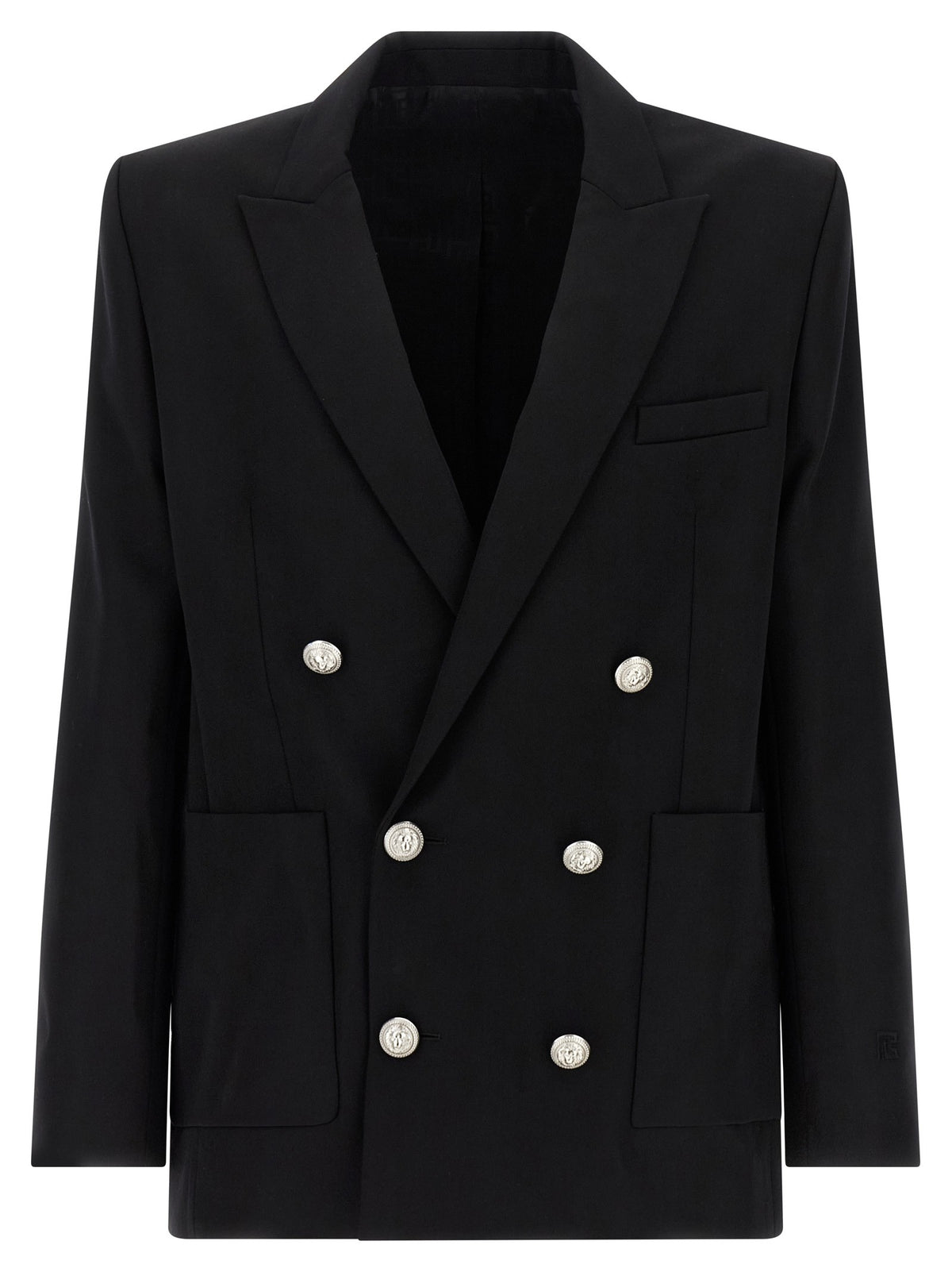 Balmain Grain De Poudre Blazer Black