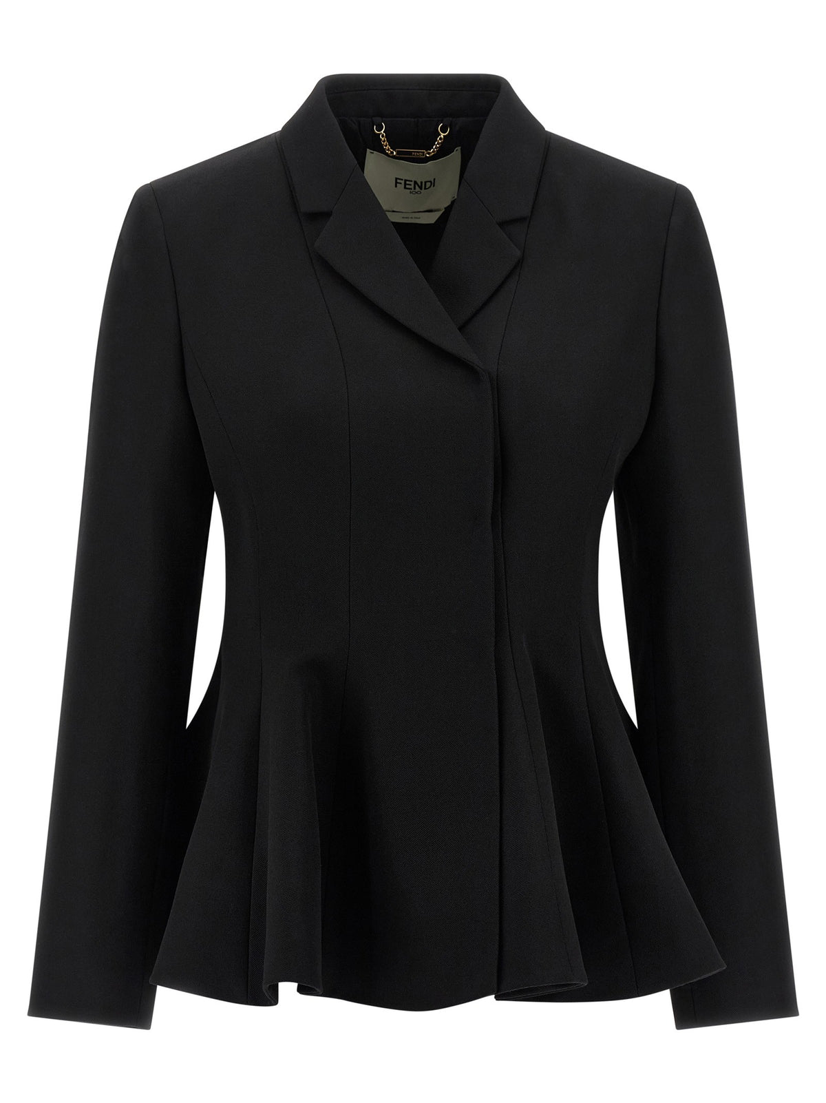 Fendi Grain De Poudre Blazer Black