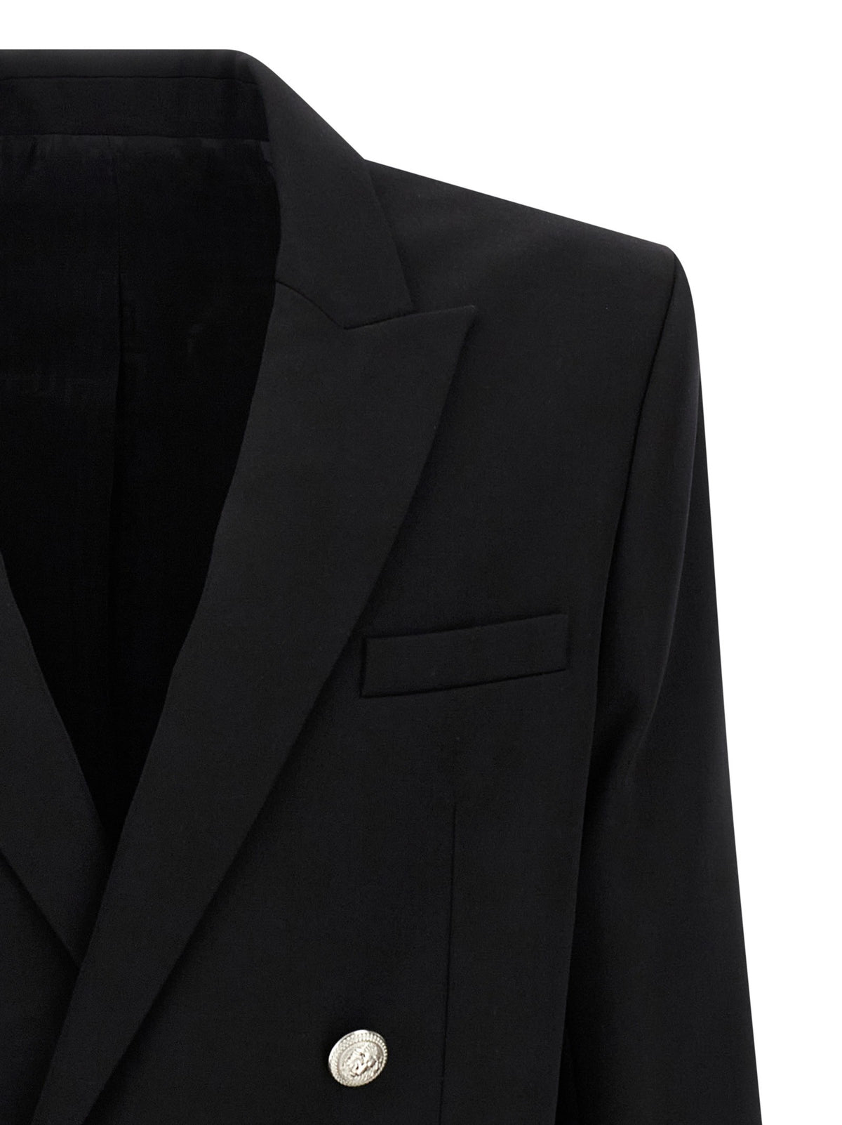 Balmain Grain De Poudre Blazer Black