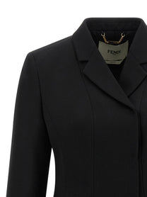 Fendi Grain De Poudre Blazer Black