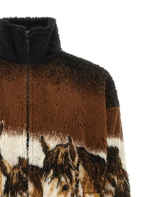 MM6 Maison Margiela Graphic Print Sweatshirt Brown
