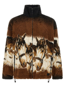 MM6 Maison Margiela Graphic Print Sweatshirt Brown