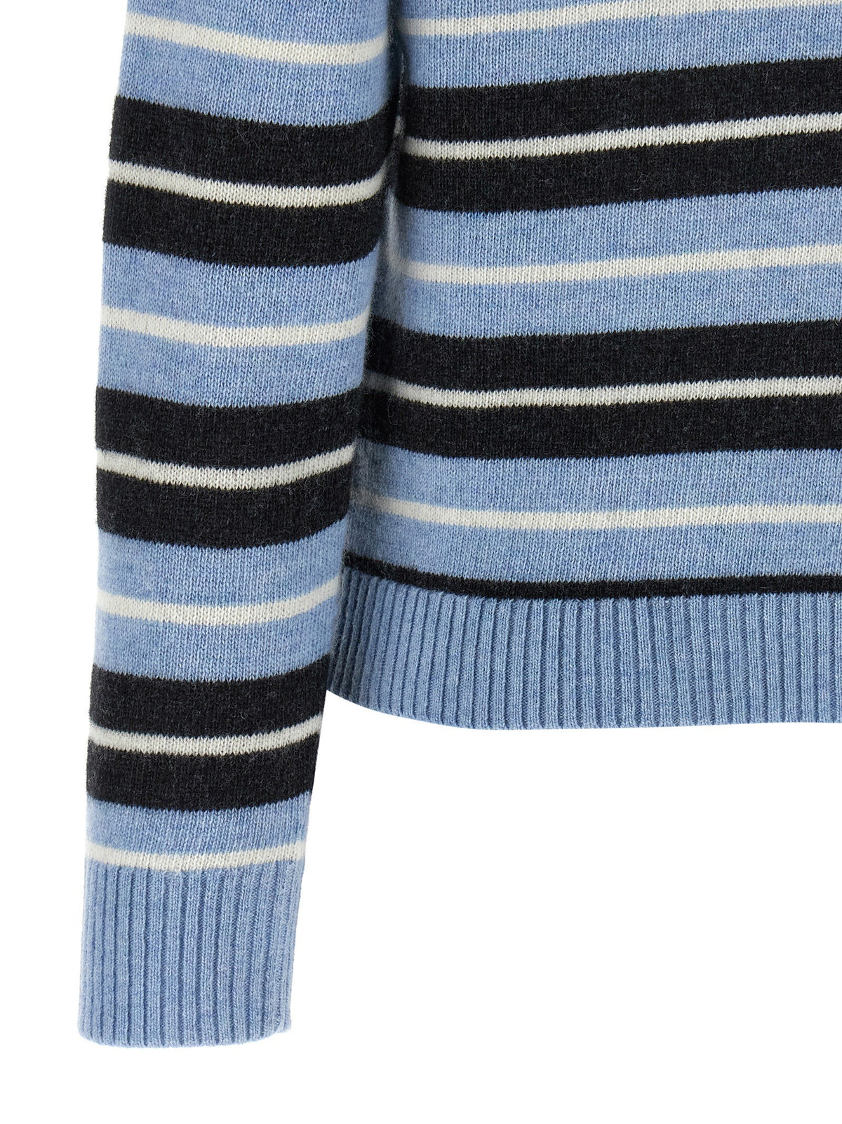 Ganni Graphic Wool Sweater Blue