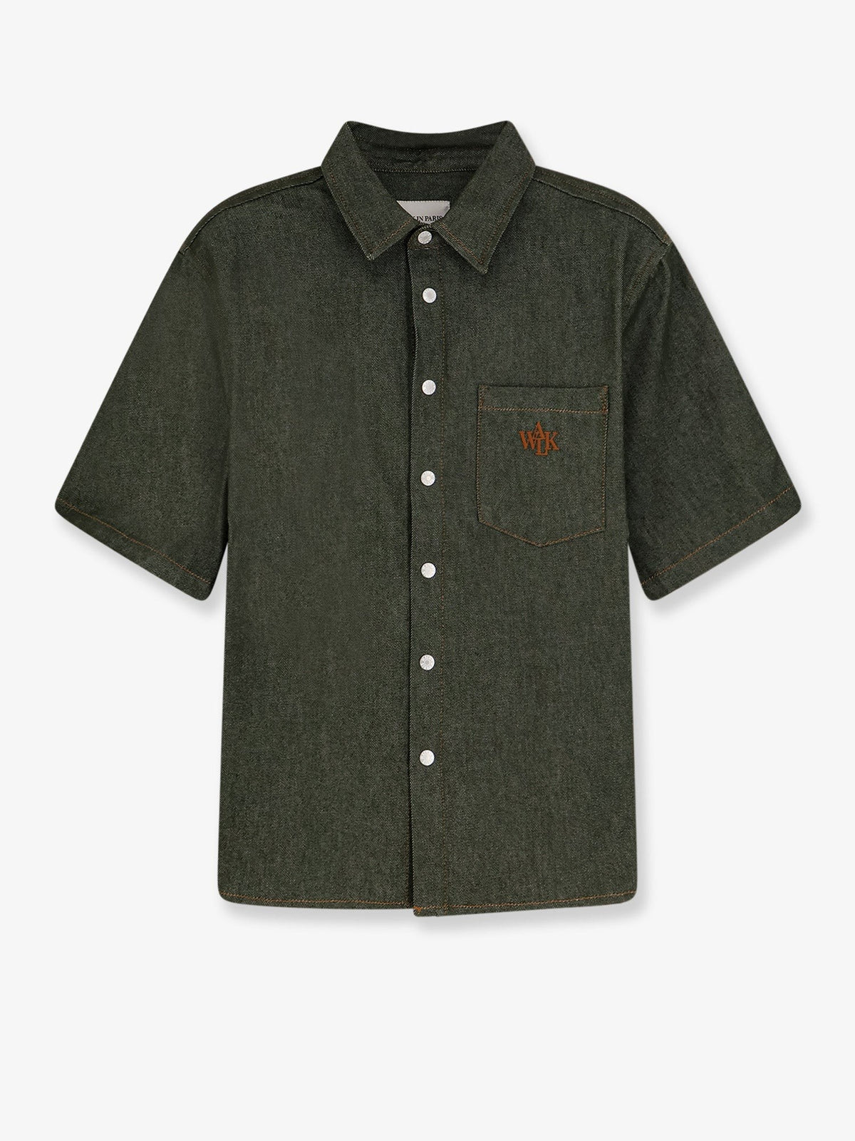 Walk In Paris Men's Green Denim Shirt Green
