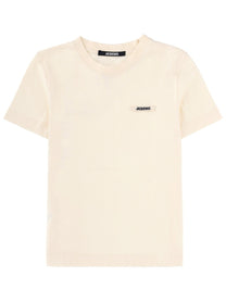 JACQUEMUS Women's Grosgrain Short Sleeve Shirt Beige