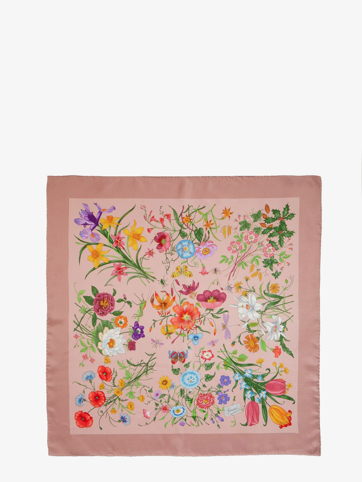 Gucci Women's Gucci Flora Silk Scarf Blue