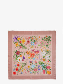 Gucci Women's Gucci Flora Silk Scarf Blue