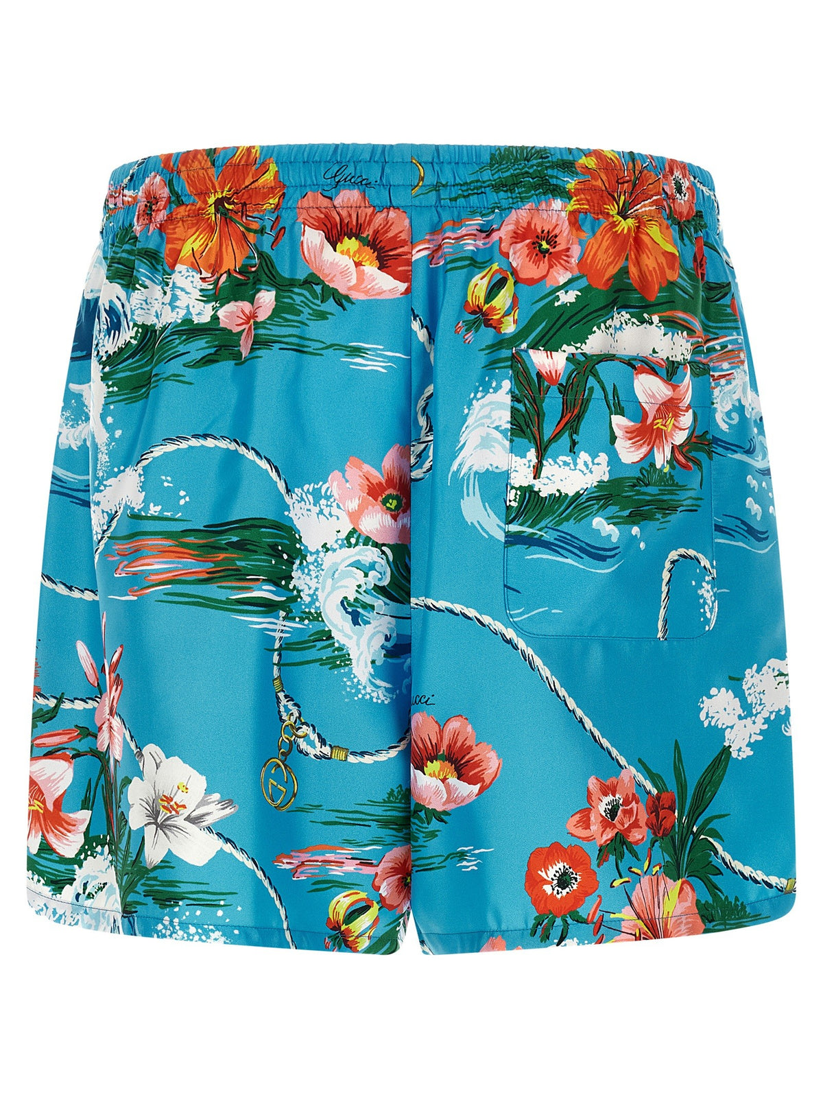 Gucci Gucci Floral Print Shorts Blue