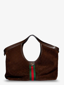 Gucci Women's Gucci Giglio Perforated Suede Shopping Bag Brown
