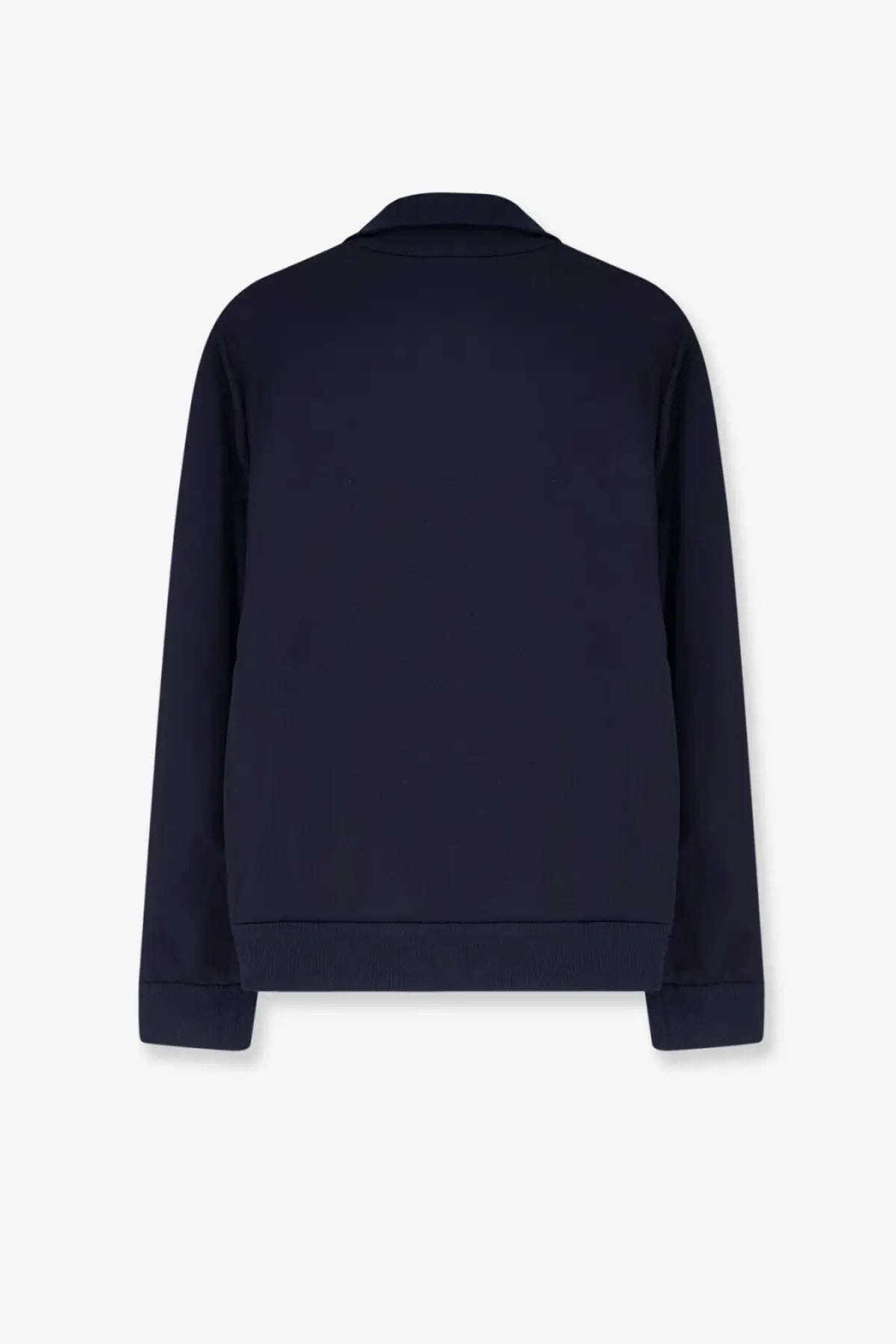 Gucci men’s dark navy blue bomber jacket with ribbed cuffs and hem made of jersey material