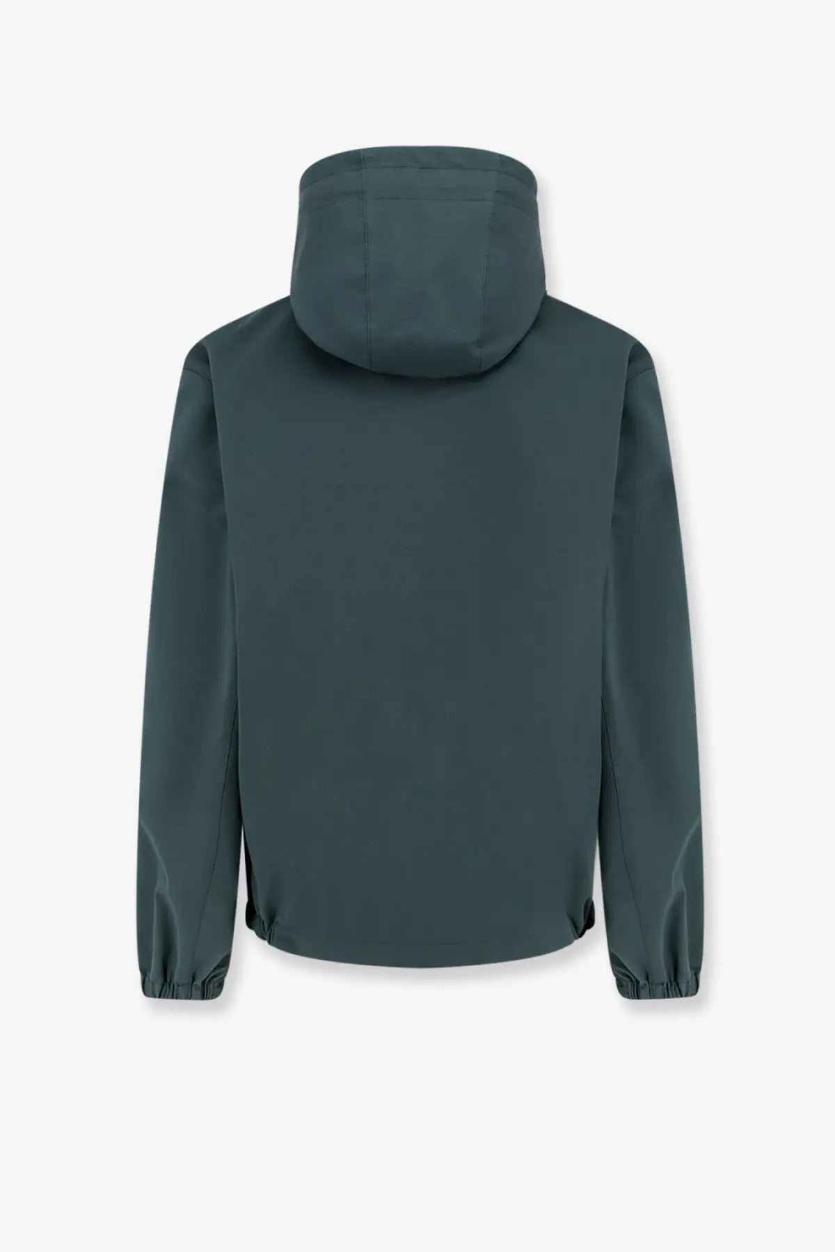 Gucci men’s reversible ripstop cotton jacket blue with dark green hooded side and sleek minimalist design with elastic cuffs