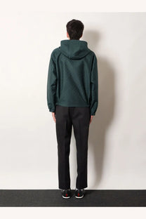 Dark green hooded jacket with sleek modern design and subtle texture from gucci men’s reversible ripstop cotton jacket blue