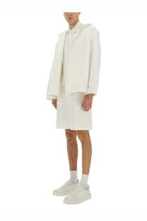 Gucci men’s zipper sweatshirt web white in smooth fabric with a minimalist white hooded blazer fit
