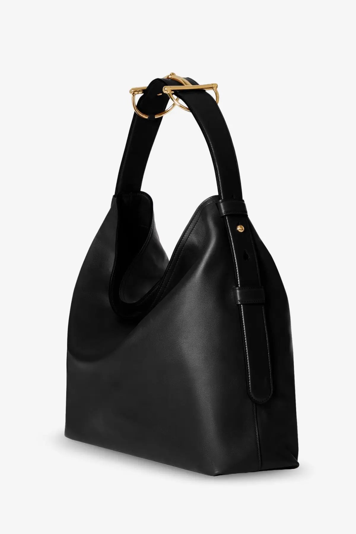 Black leather Gucci women’s beatrix large leather shoulder bag with gold-tone metal hardware