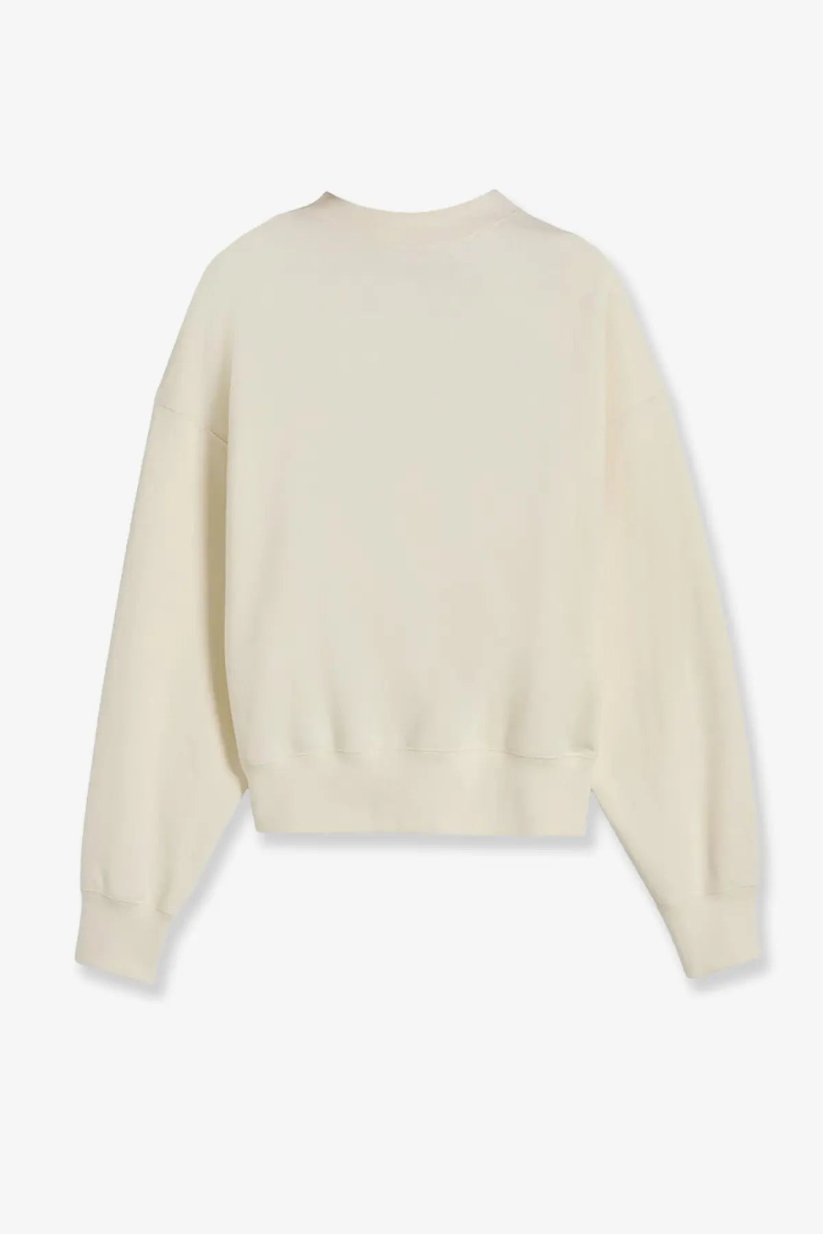 Gucci women’s cream oversized crewneck sweatshirt in brushed cotton jersey with relaxed fit and ribbed cuffs