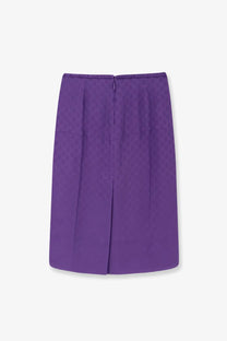 Gucci Women's GG Silk Skirt Purple