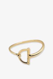 Gold-tone gucci women’s half horsebit choker bracelet with sleek minimalist design and polished finish