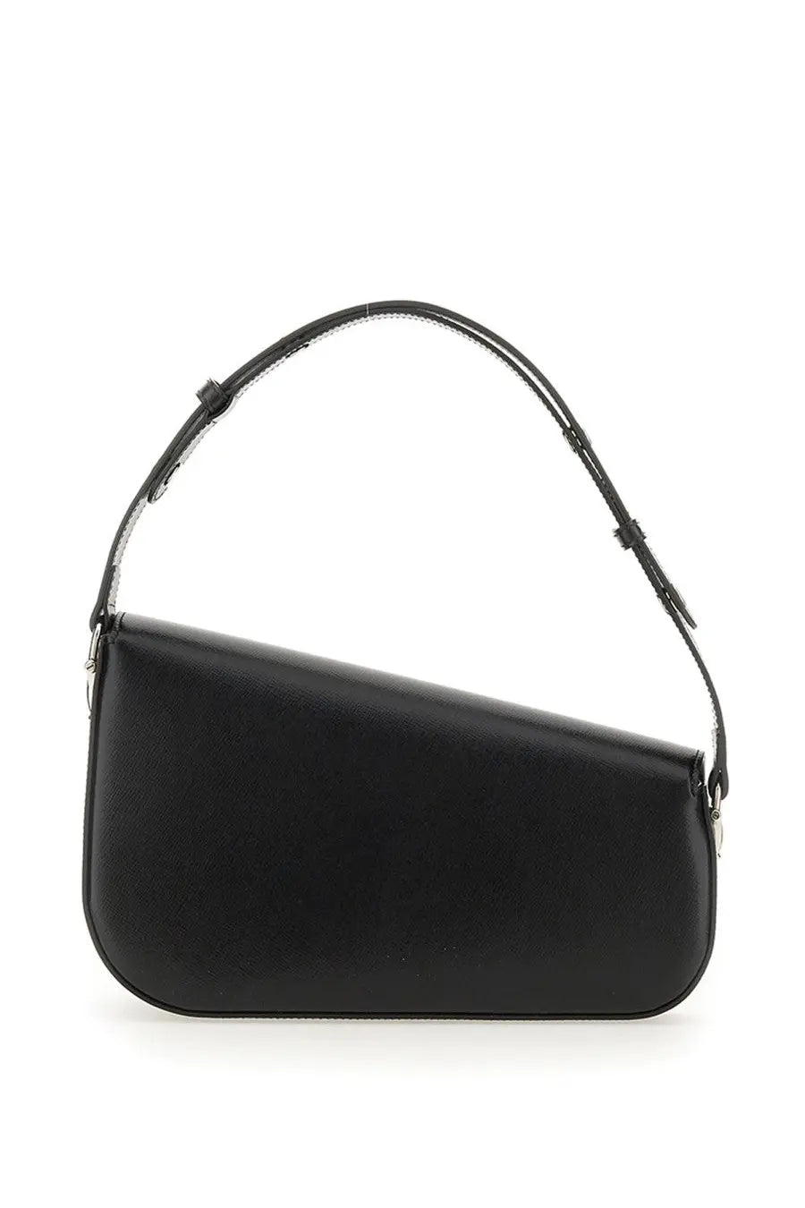 Gucci women’s black leather shoulder bag with sleek minimalist design and silver-toned horsebit hardware