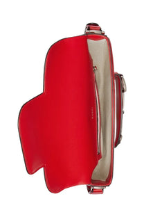 Red Gucci women’s shoulder bag horsebit small size with sleek structured design and metallic hardware accents