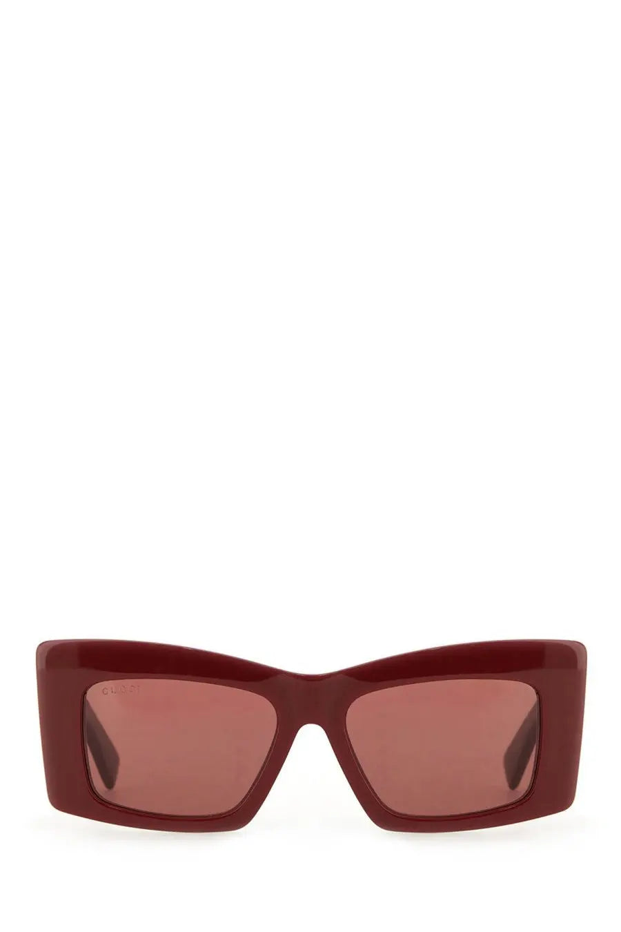 Gucci women’s rectangular Burgundy sunglasses with gradient rose tinted lenses and stylish square frames