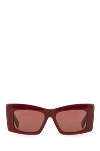 Gucci women’s rectangular Burgundy sunglasses with gradient rose tinted lenses and stylish square frames