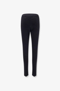 Gucci women’s black viscose blend slim-fit leggings with stretchy elastic waistband shown from the back side
