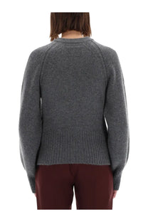 Guest in residence women’s sculpted cardigan grey knit sweater with ribbed cuffs and hem in textured fabric