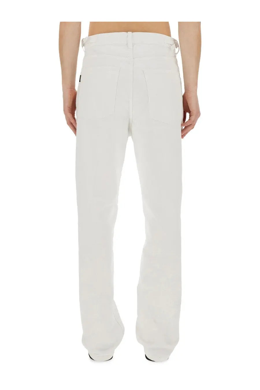Haikure men’s jeans logan white straight-leg trousers with clean minimalist design and subtle stitching details