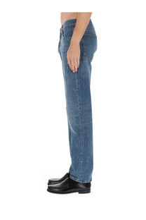 Haikure men’s jeans tokyo blue straight-leg blue denim jeans with classic five-pocket design