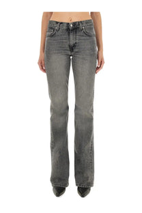 Haikure women’s jeans flora grey dark gray faded denim with straight-leg cut and classic five-pocket design