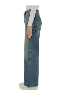 Haikure women’s jeans winona blue high-waisted straight-leg denim jeans medium blue wash with five-pocket design