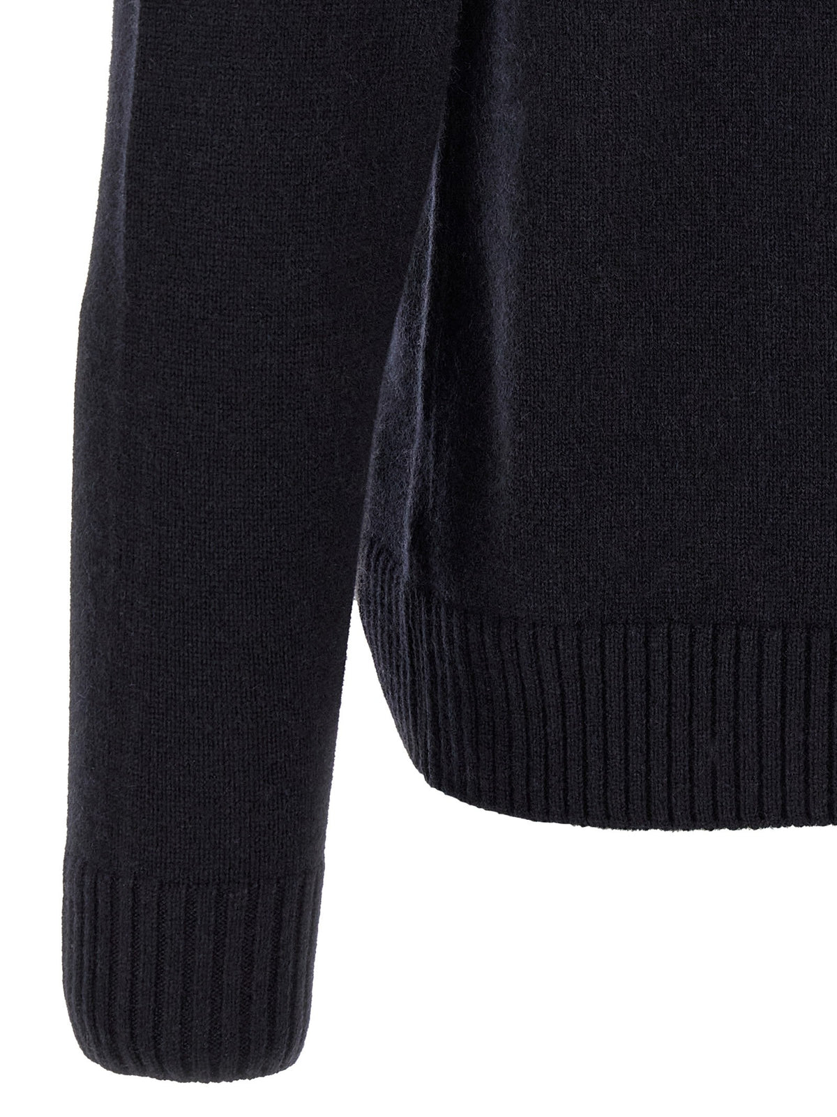 Zanone Half Zip Sweater Blue