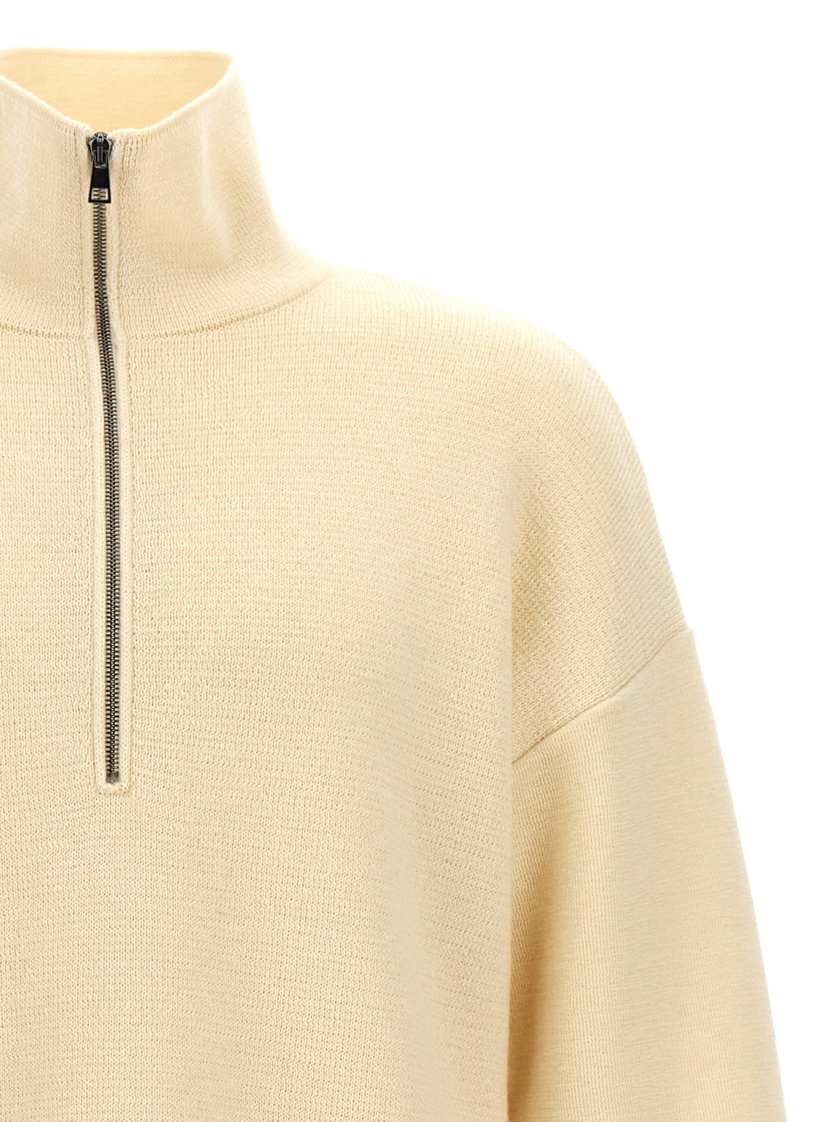 ma' ry' ya Half Zip Sweater White